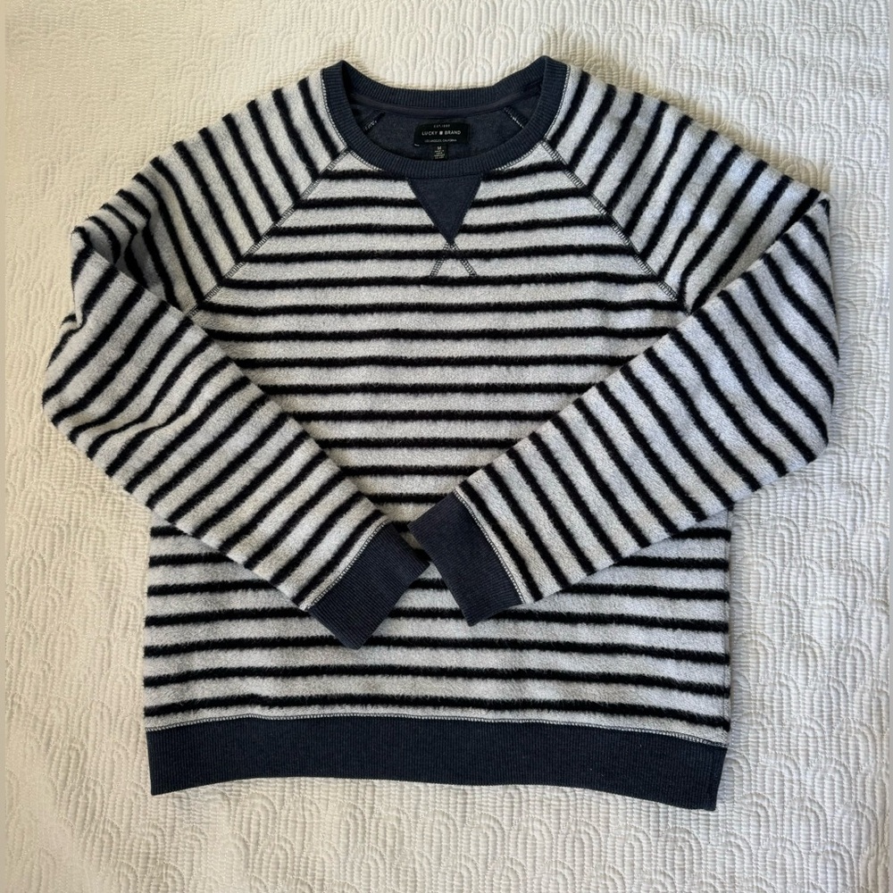 Lucky Brand navy and white striped sweater
